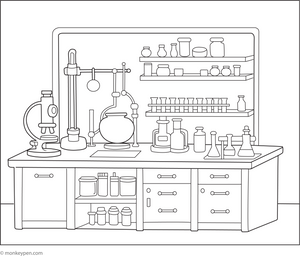 Laboratory Coloring Page
