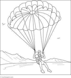 Parasailing Colouring Page coloring page – free printable for kids to color and enjoy