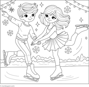 Figure Skating Colouring Page coloring page – free printable for kids to color and enjoy
