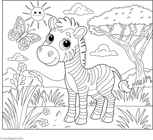 Zebra Coloring Book