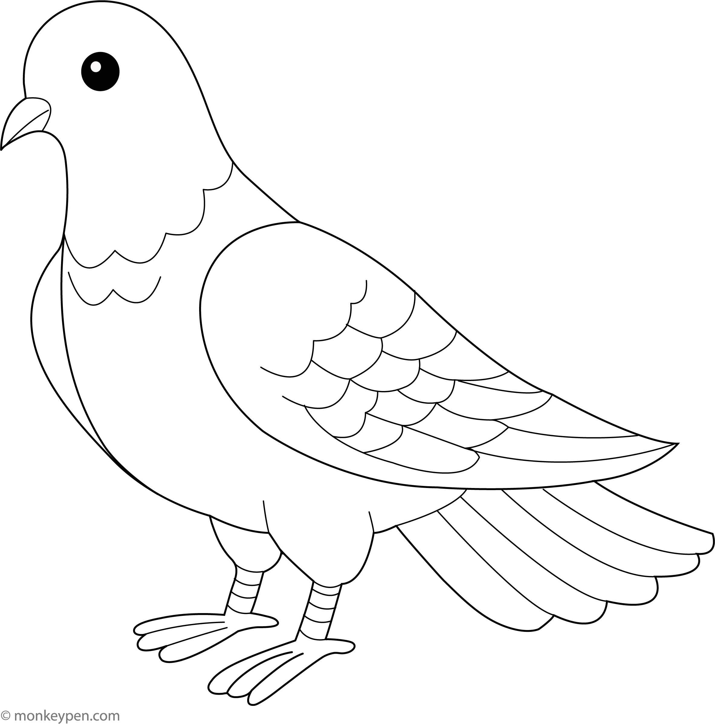 Cute Dove Free Toddler Coloring Pages Cute dove free toddler coloring pages