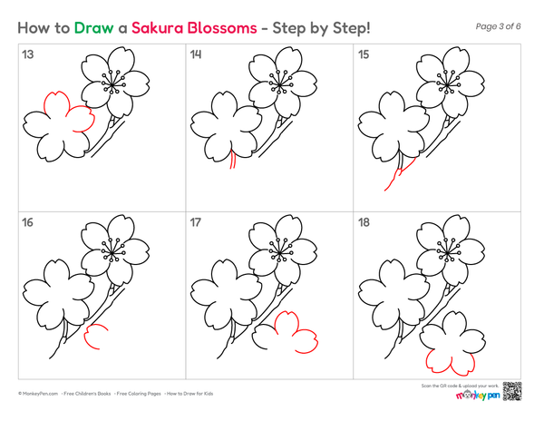 How to Draw a Sakura Blossom – An Easy Step-by-Step Flower Drawing for Kids