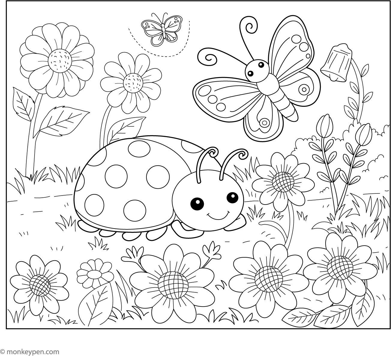 Ladybug Color In Ladybug Pictures To Color For Free