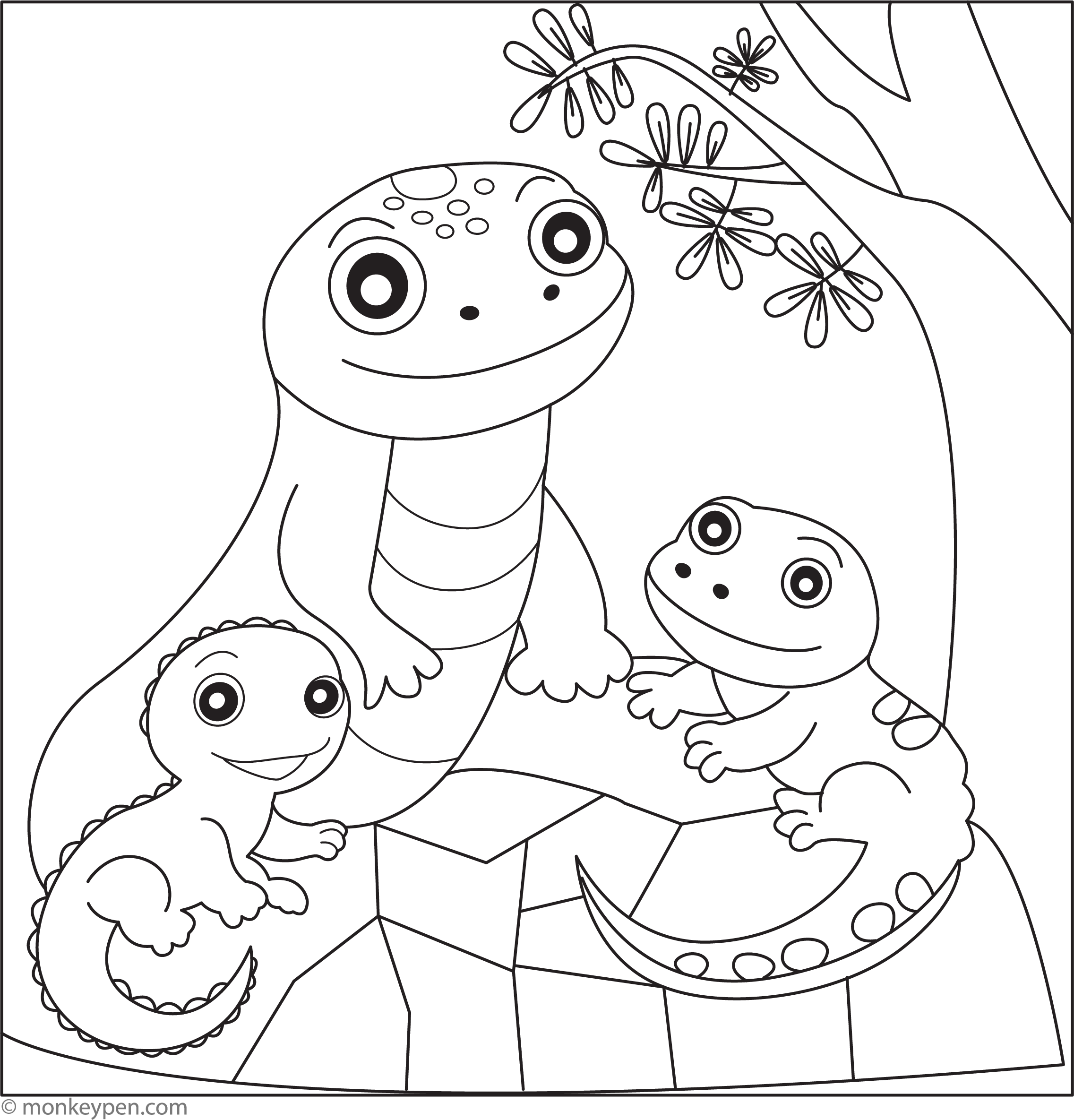 Lizard Pattern Coloring Gecko Coloring Pages Gecko Coloring Page With Detailed Patterns