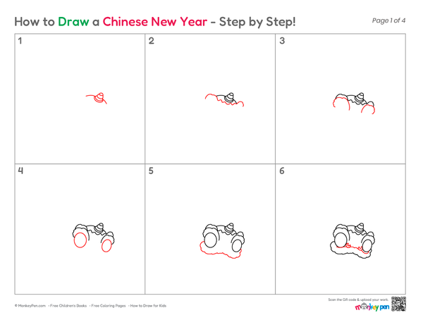 Simple traditional Chinese New Year drawing