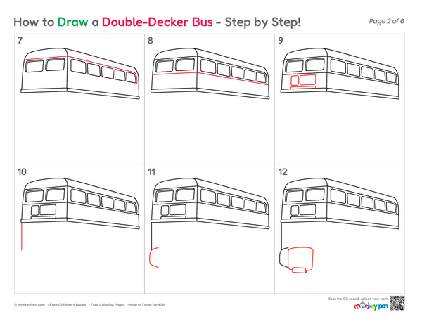 Simple double-decker city bus illustration