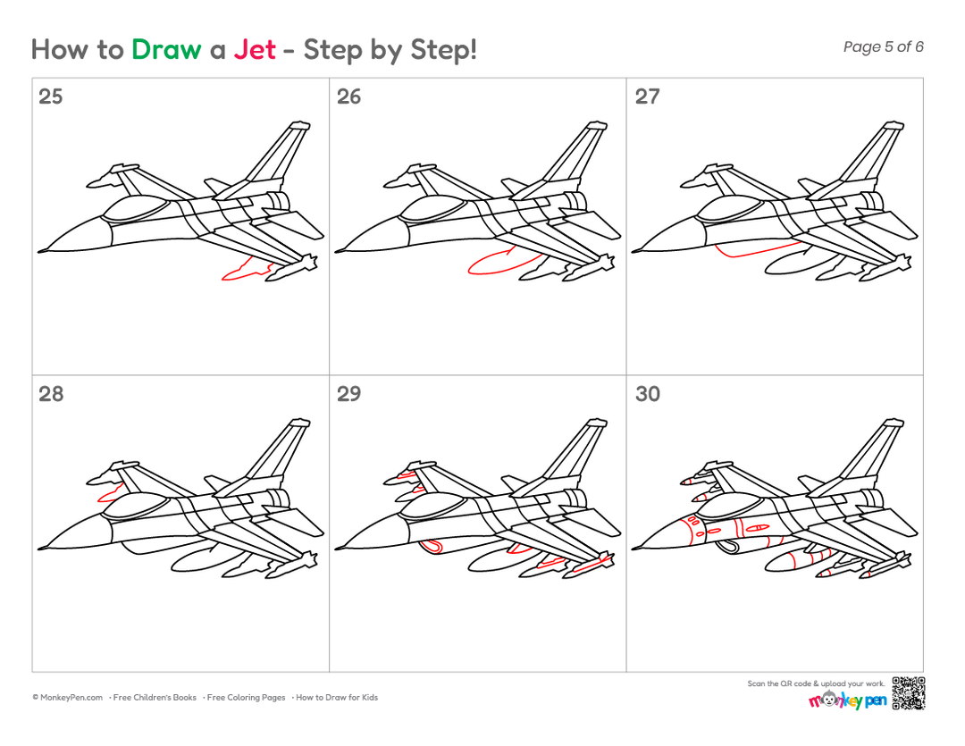 How to Draw a Jet – Easy Step-by-Step Aircraft Drawing for Kids