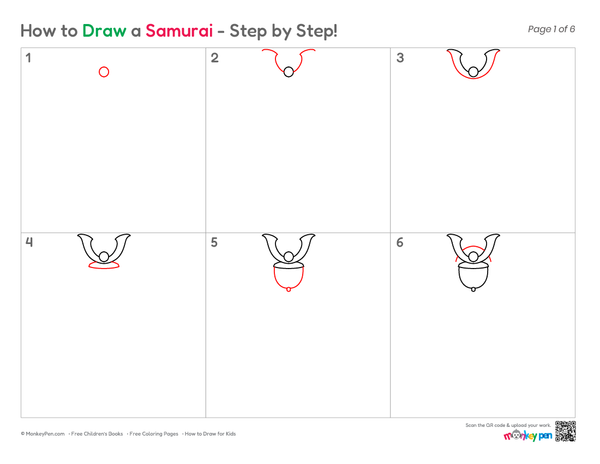 How to Draw a Samurai – Step-by-Step Warrior Drawing for Kids