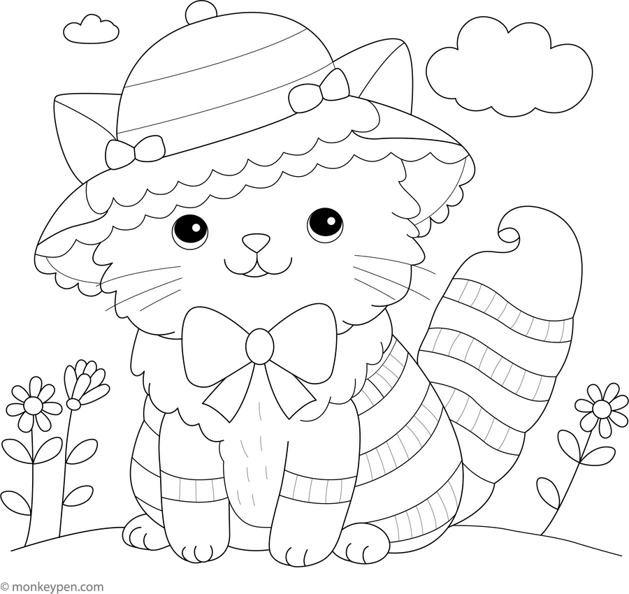 Cat Coloring Book – Free Printable PDF for Kids Fun