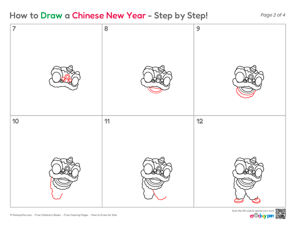 Easy-to-draw Chinese New Year artwork
