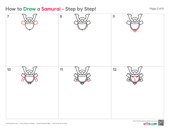 How to Draw a Samurai – Step-by-Step Warrior Drawing for Kids