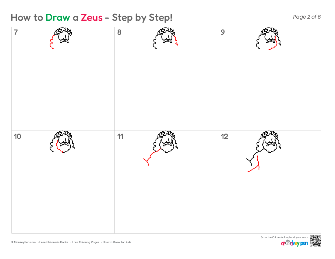 How to Draw Zeus – Step-by-Step Mythology Drawing for Kids