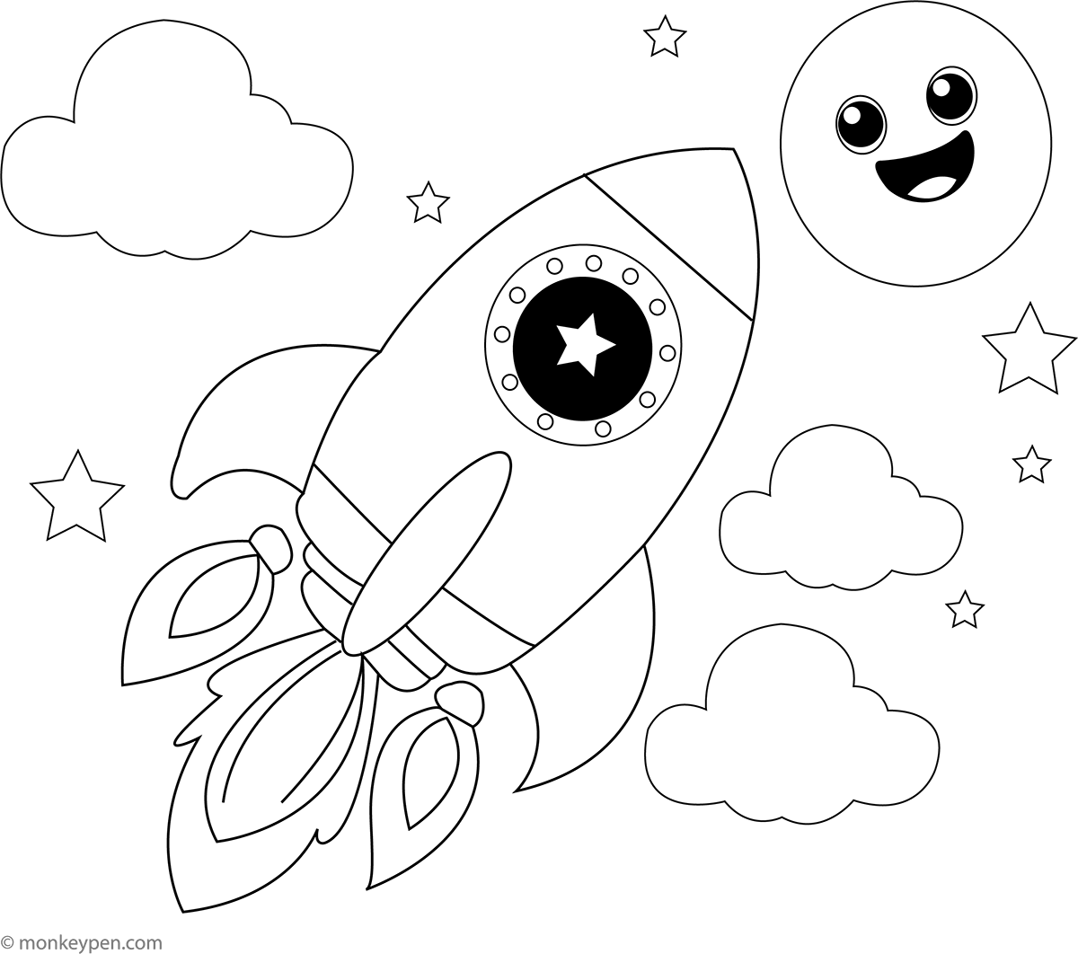 Rocket Stencil Printable