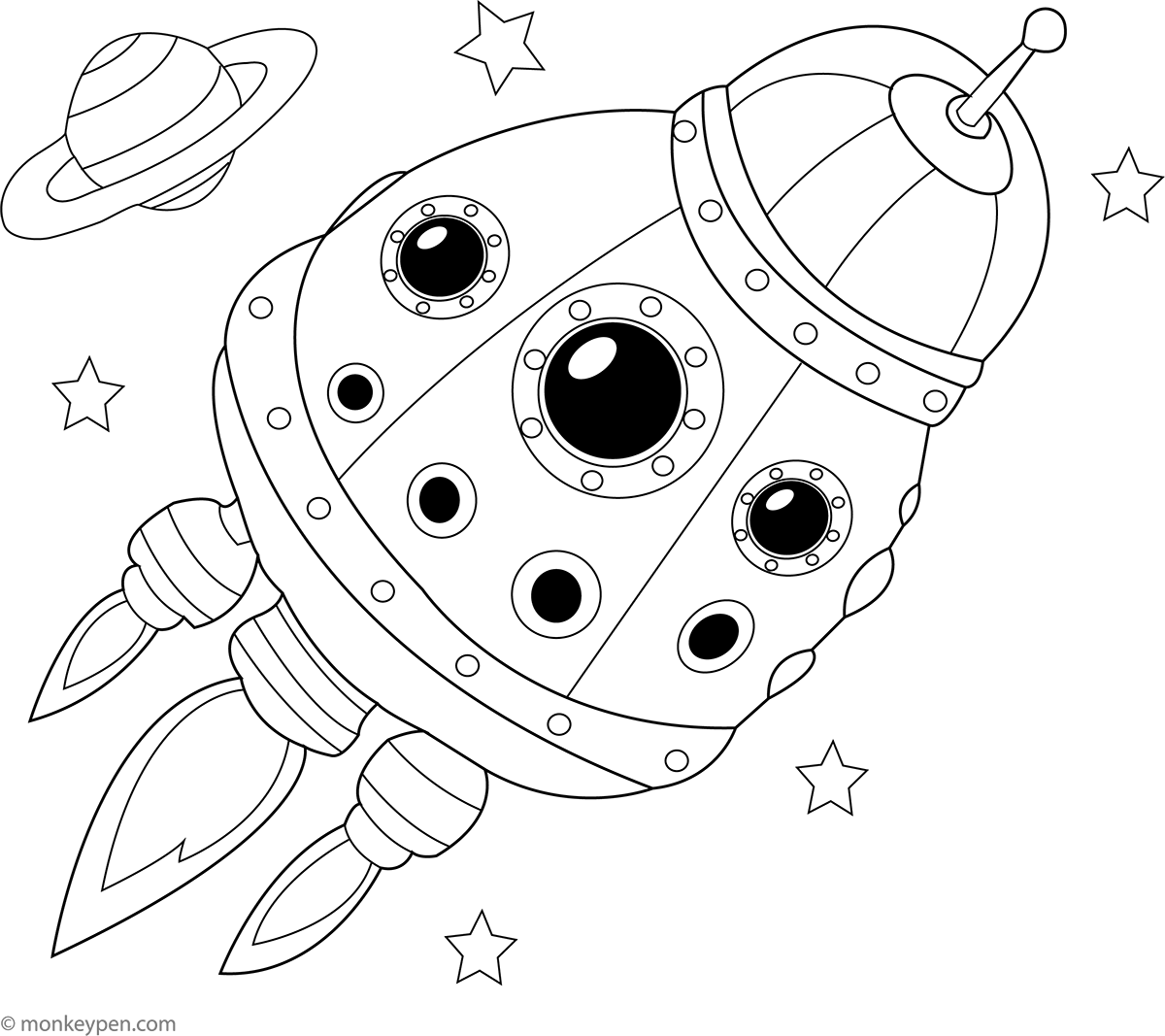 Command Module Coloring Page Coloring Spacecraft Orion Pages Spaceship Module Alien Drawing Station ...