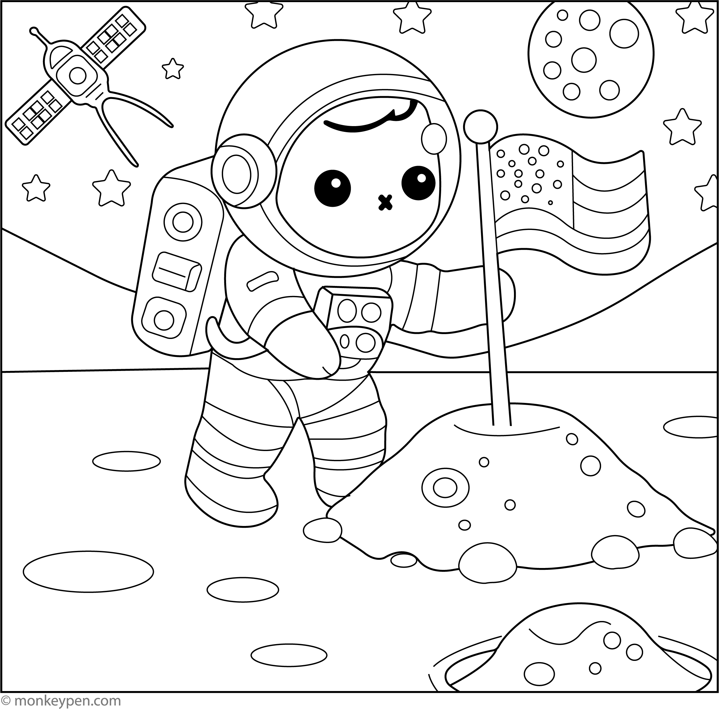 Astronaut Coloring astronaut-coloring
