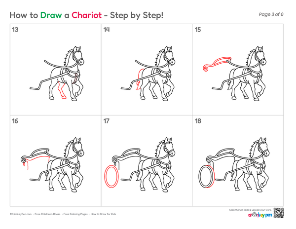 How to Draw a Chariot – Step-by-Step Historical Vehicle Drawing for Kids
