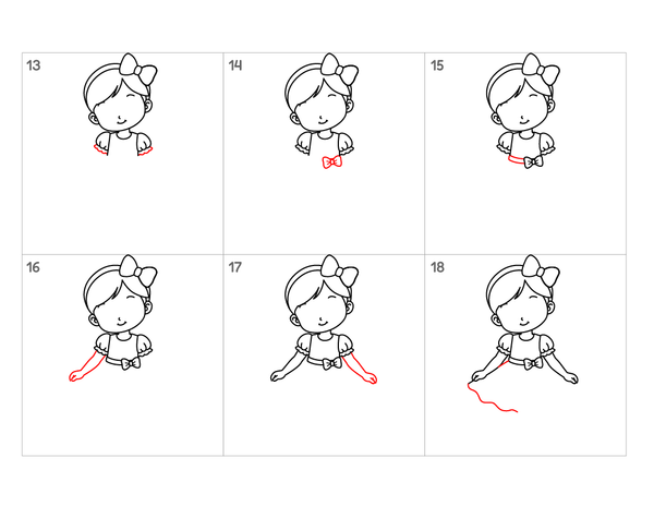 How to Draw a Cute Girl – Easy Step-by-Step Character Drawing for Kids