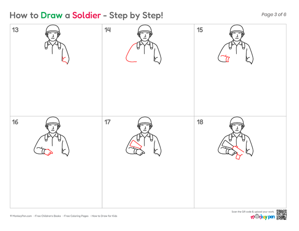 How to Draw a Soldier – Easy Step-by-Step Character Drawing for Kids