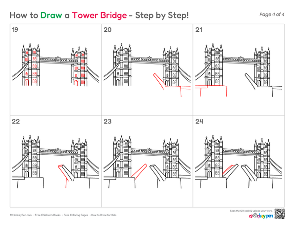 Beginner-friendly Tower Bridge drawing