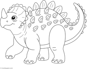 Ankylosaurus Coloring Page