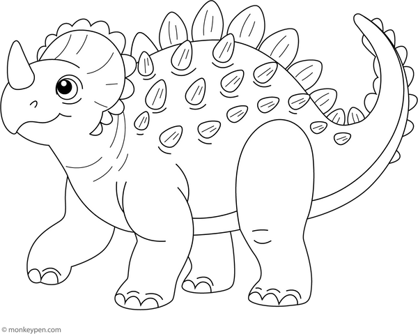 Ankylosaurus Coloring Page