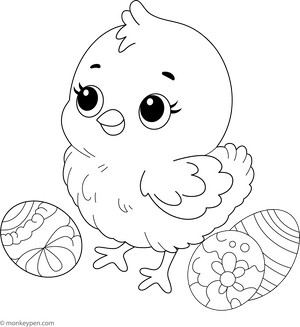 Baby Chick Coloring Page