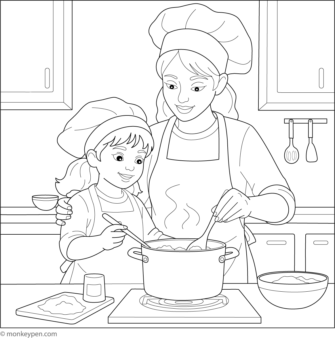 Free Cooking Coloring Pages