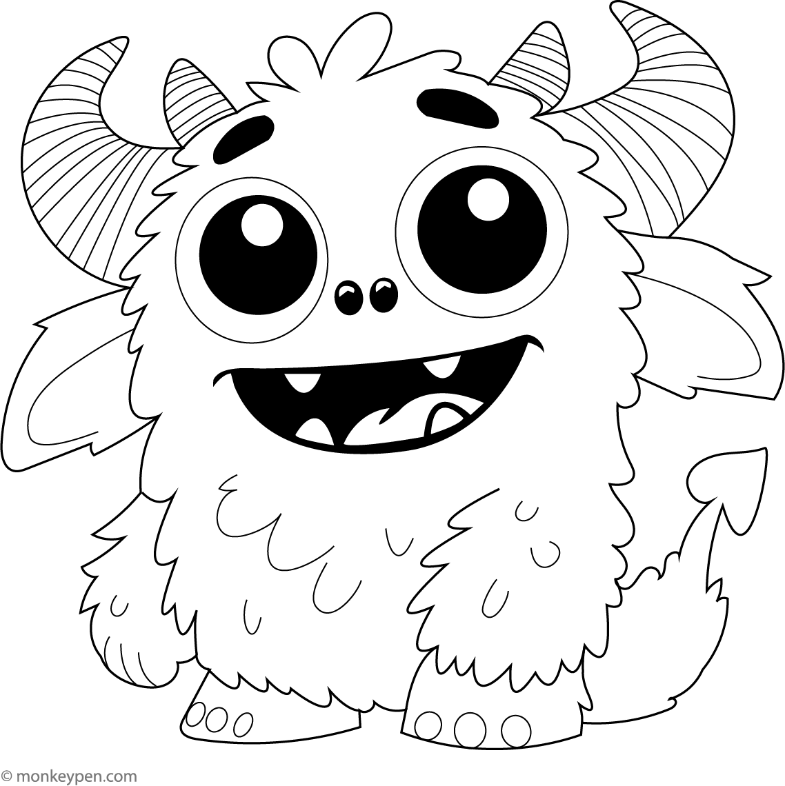 coloring pages scary monsters Scary Monster