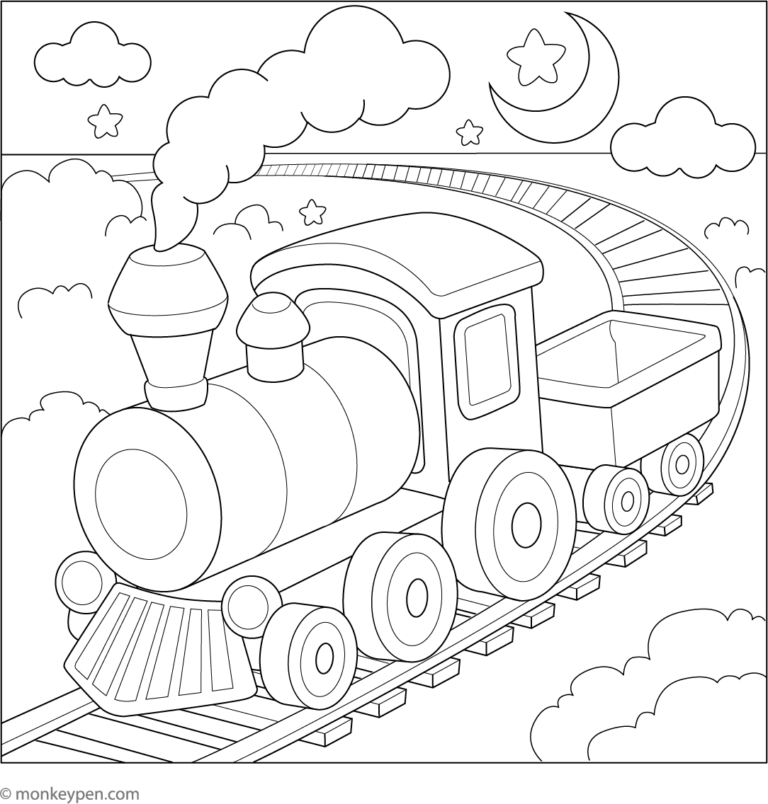 Basic Train Colouring In Train Colouring Game