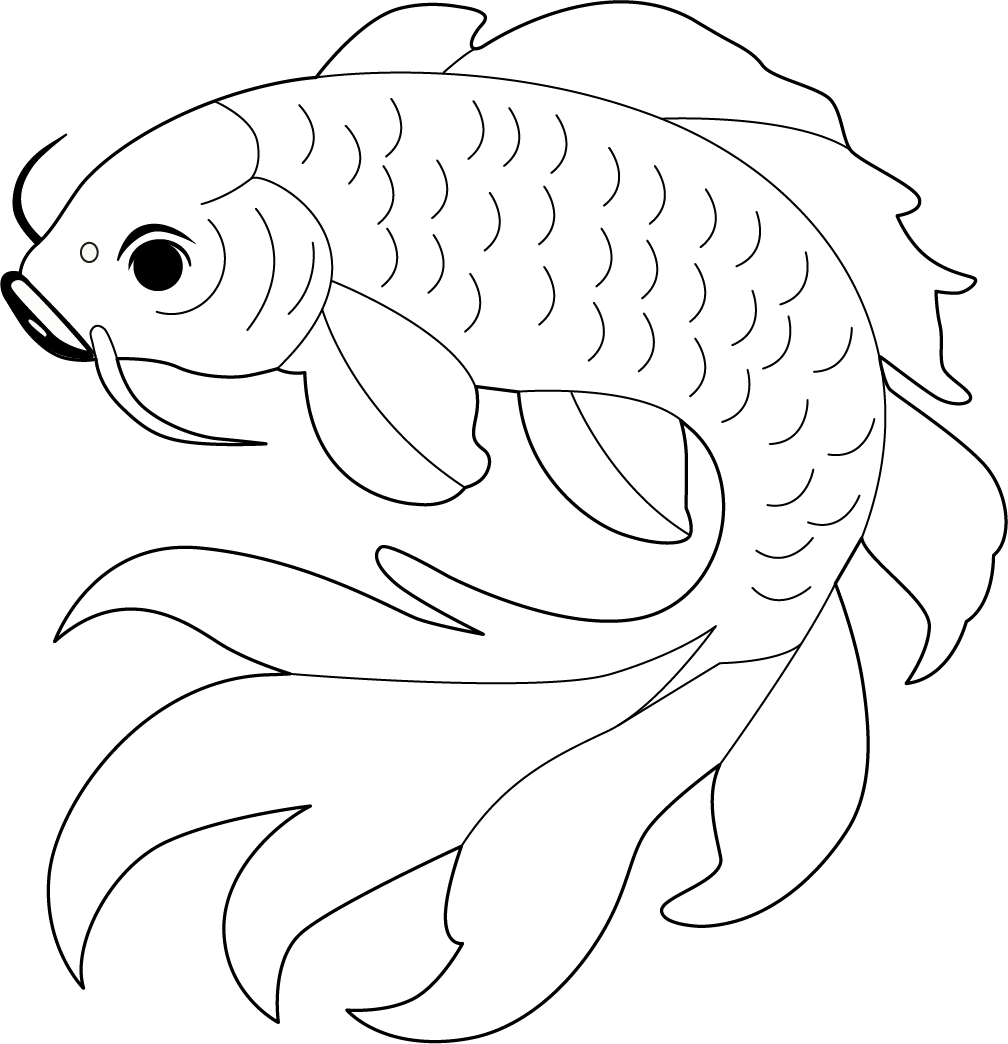 Printable Koi Fish Coloring Page printable-koi-fish-coloring-page
