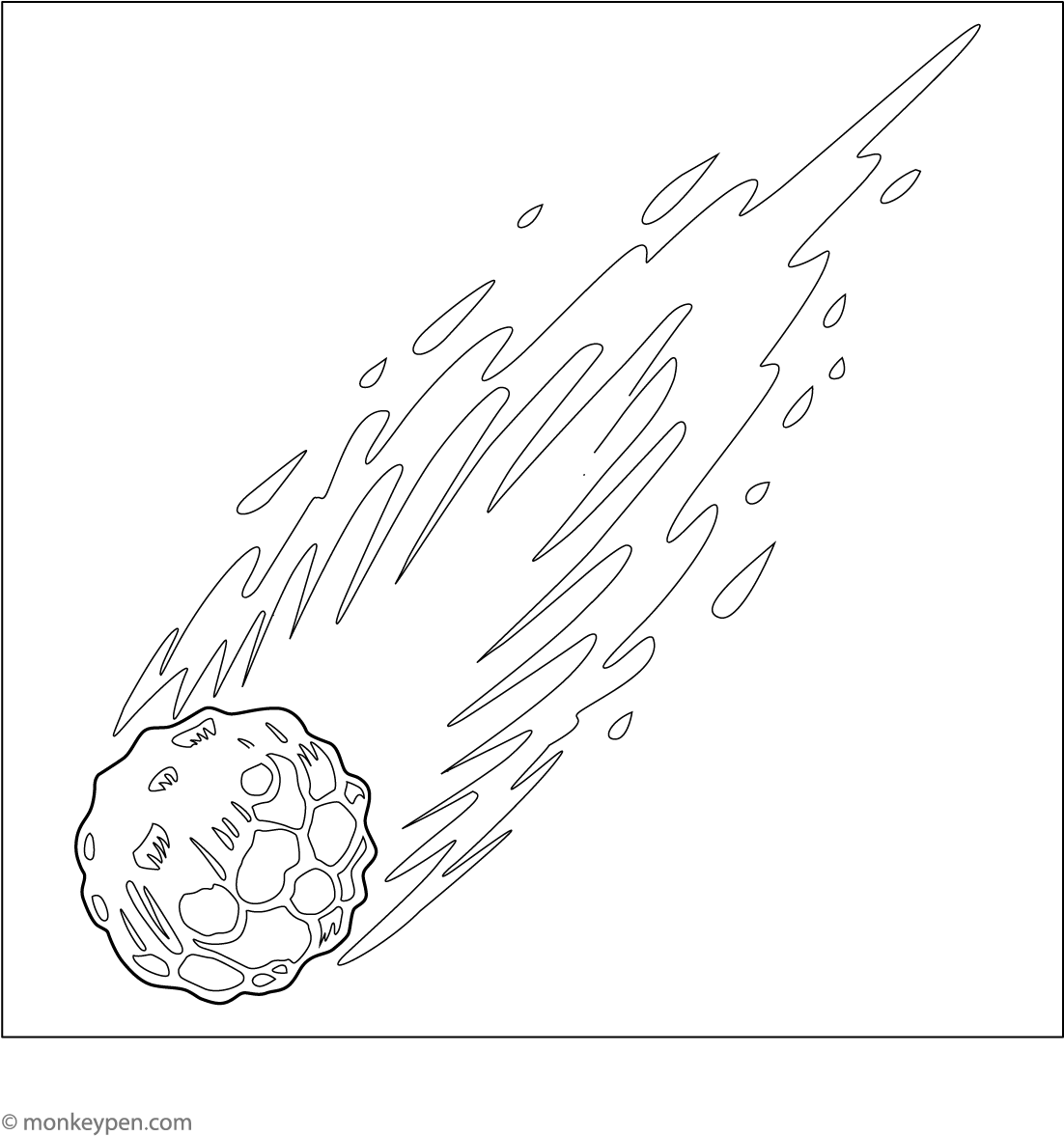 Meteor Shower Drawing.pdf Creative Meteor Coloring Page – Activity for Kids