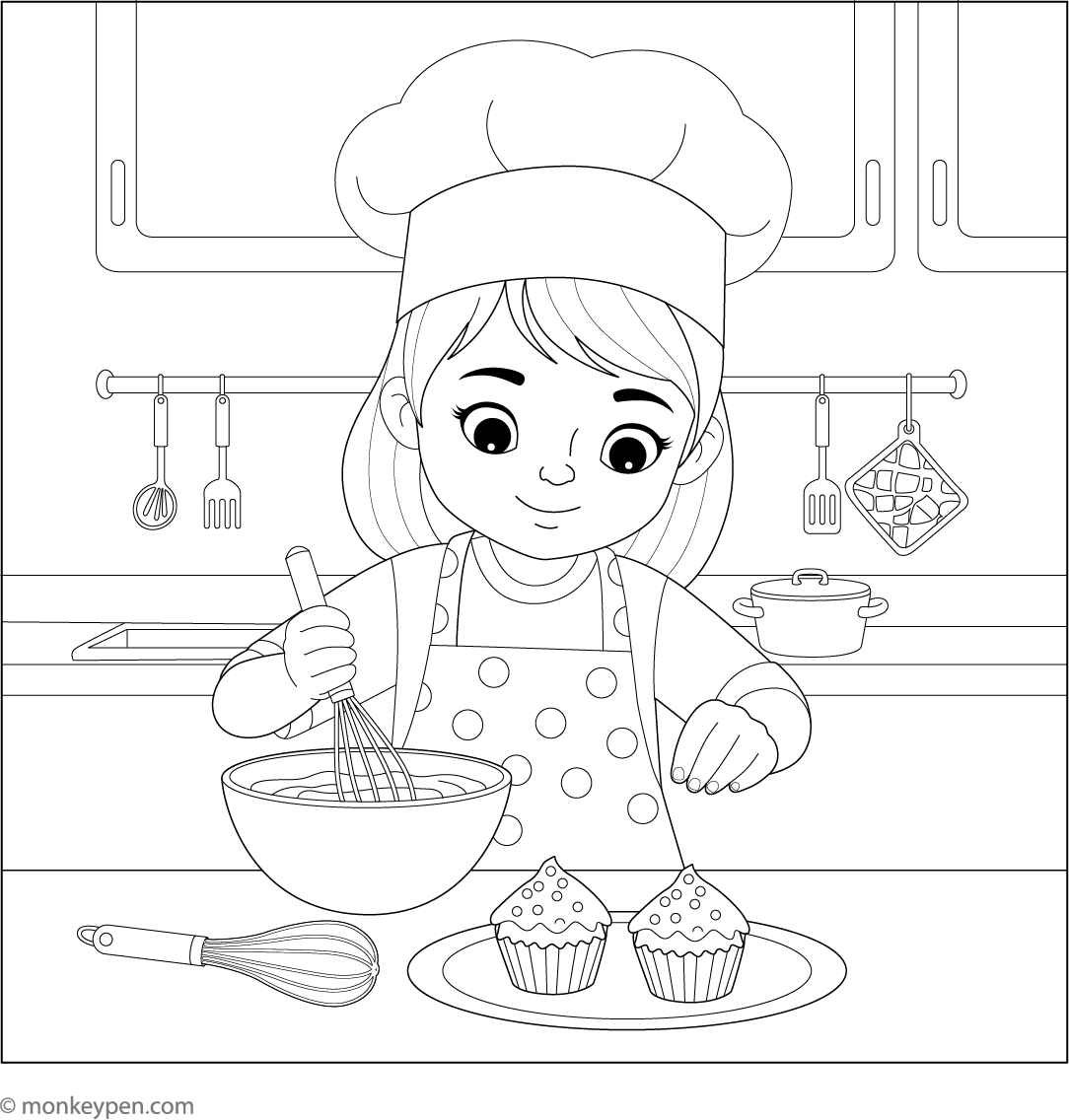 Chef Coloring Page