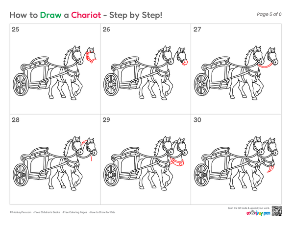 How to Draw a Chariot – Step-by-Step Historical Vehicle Drawing for Kids