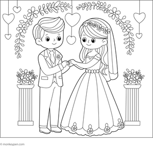 Wedding Ceremony Coloring Page