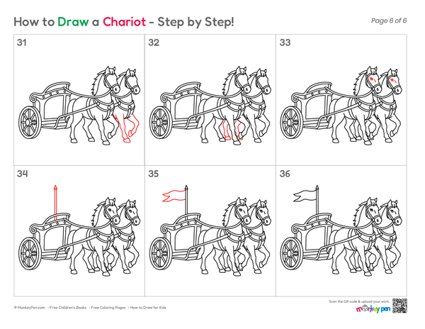 How to Draw a Chariot – Step-by-Step Historical Vehicle Drawing for Kids