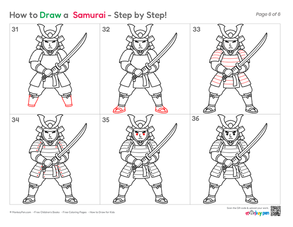 How to Draw a Samurai – Step-by-Step Warrior Drawing for Kids