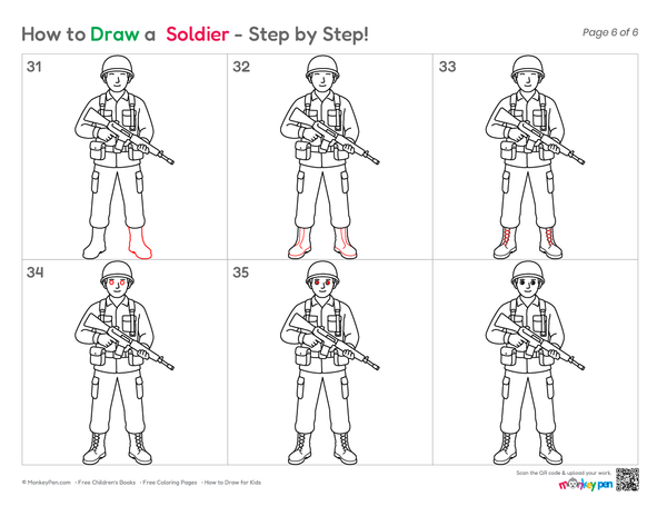How to Draw a Soldier – Easy Step-by-Step Character Drawing for Kids