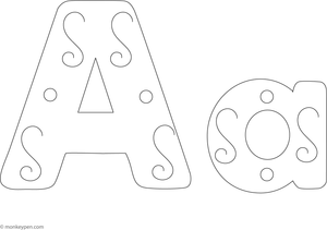 Alphabet Coloring worksheet where children can trace and color the letter A, suitable for preschoolers developing handwriting and phonics skills.