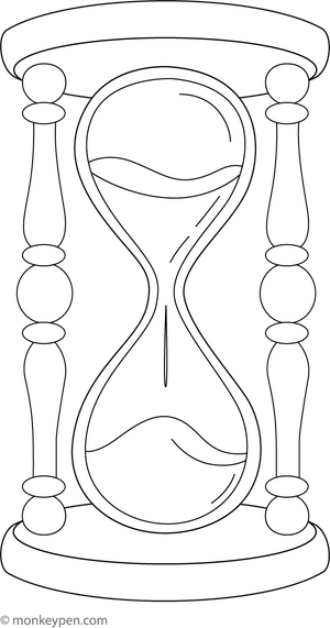 Hourglass Coloring Page
