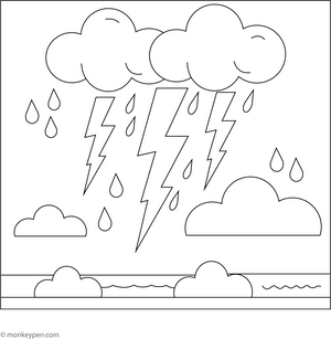 Lightning Coloring Page – fun and educational printable for children