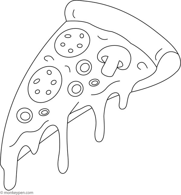 Pizza Colouring Book
