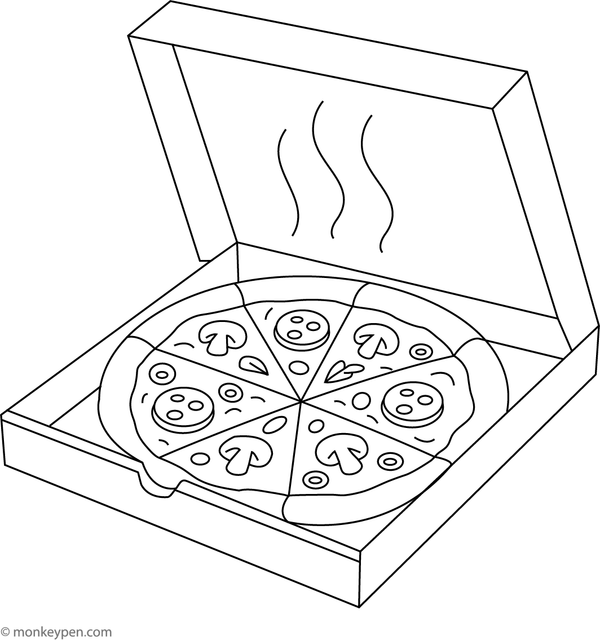 Pizza Colouring Book