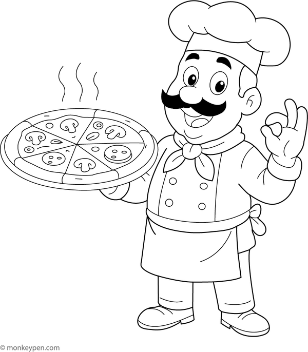 Pizza Colouring Book