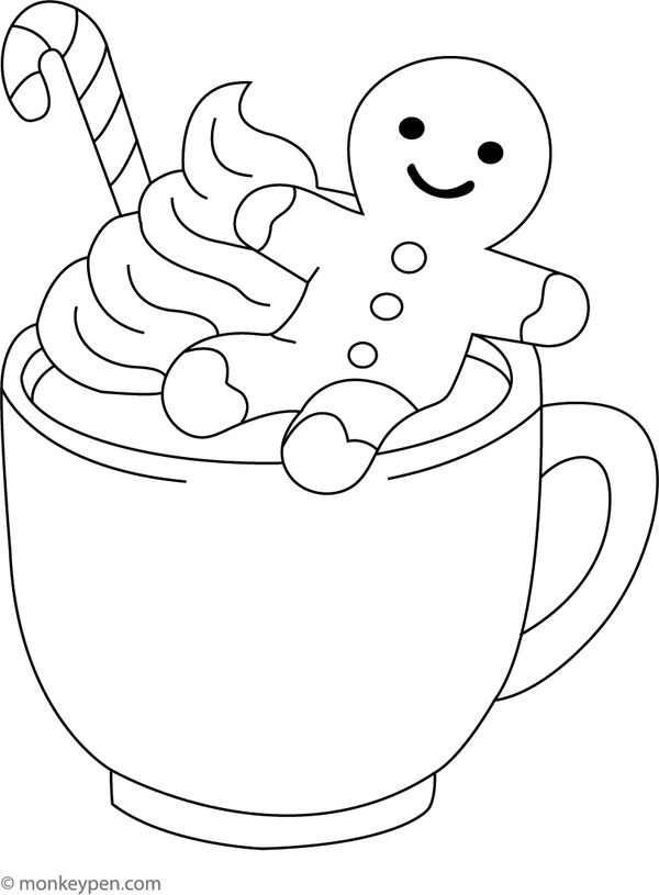 Gingerbread Colouring Book