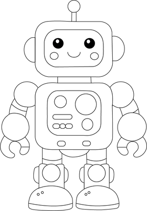 Toy Robot Coloring Page – fun and educational printable for children