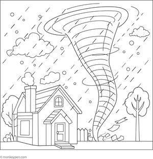 Tornado Coloring Page
