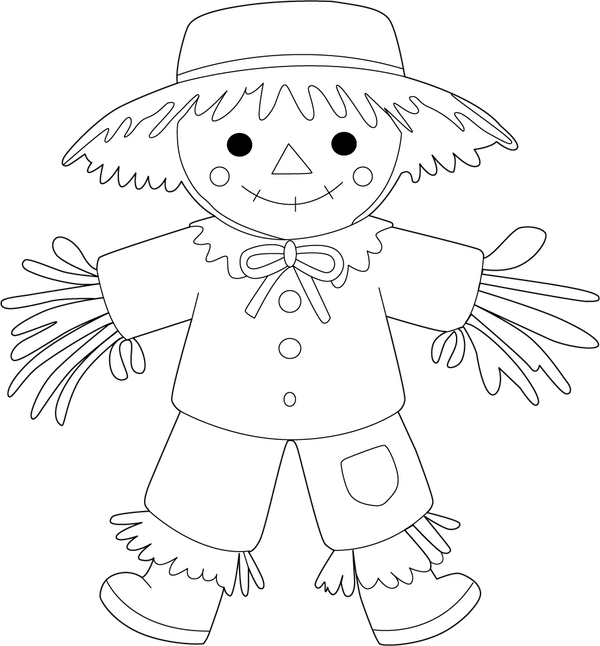 Scarecrow Drawing coloring page – fun and educational printable for children