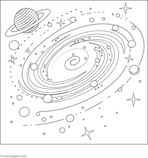 Galaxy Coloring Page