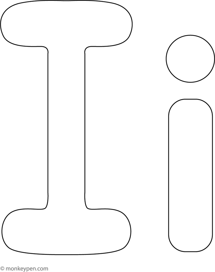 Letter I Coloring Book