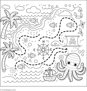  Mother goose walking with her goslings in a heartwarming family-themed coloring page.
